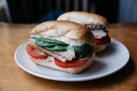Roast Turkey Minis with Spicy Goat Cheese Spread