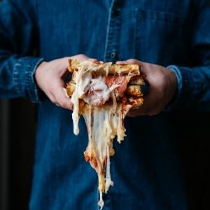 Cheesy Grilled Pizza Sandwich