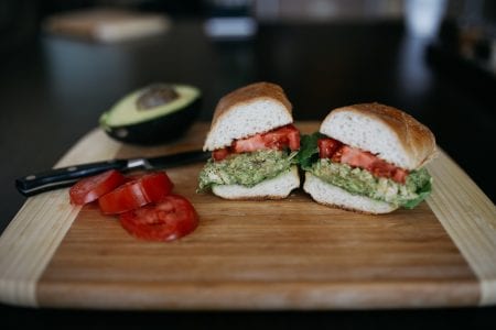 Avocado Pesto Chicken Salad Sandwich