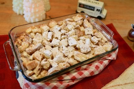 Overnight Eggnog French Toast Bake
