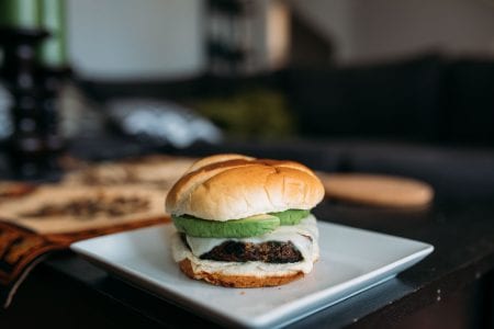 Black Bean and Pepper Jack Burger