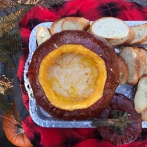 Roasted Pumpkin Fondue with Turano Crostini