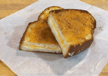 Cheese-encrusted Grilled Cheese