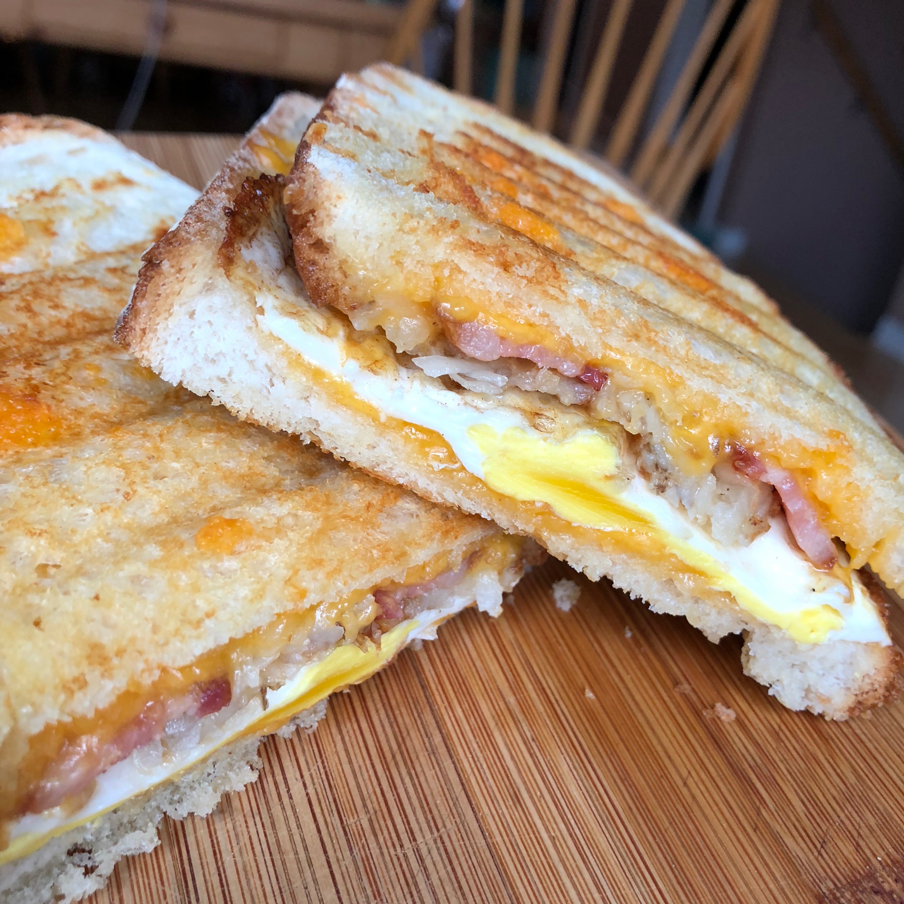 Breakfast Grilled Cheese on Pane Turano