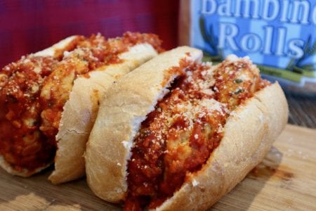 Cheesy Chicken Meatball Sliders