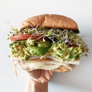 Turkey and Sprout Sandwich