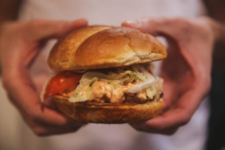 Buffalo Chicken Salad on Gourmet Sandwich Roll