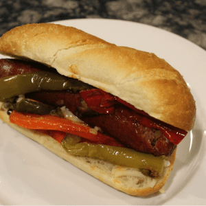 Italian Sausage with Caramelized Sweet Peppers