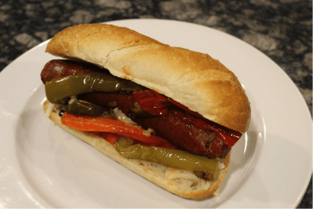 Italian Sausage with Caramelized Sweet Peppers