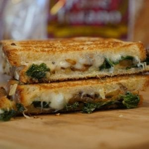 Sausage Grilled Cheese Sandwich with Kale
