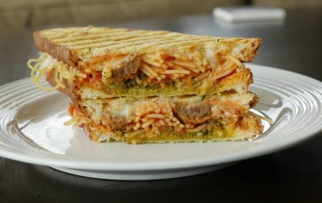 Meatball Smash Grilled Cheese