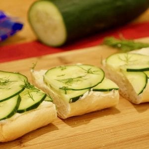Open-face Cucumber Sandwich