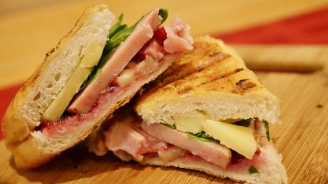 Cranberry Ham Sandwich with White Cheddar