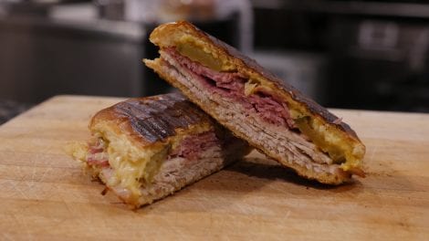 Medianoche Sandwiches on Brioche Rolls