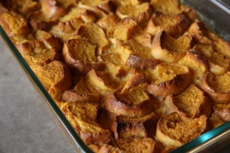 Pumpkin Spice Latte Bread Pudding