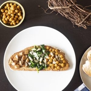Healthy Chickpea, Spinach & Sweet Potato Toast