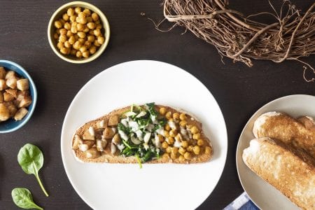 Healthy Chickpea, Spinach & Sweet Potato Toast