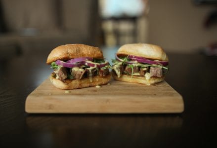 Steak and Parmesan Sandwich