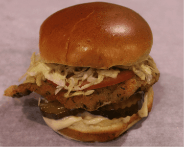 Breaded Pork Loin Sandwich on Brioche