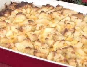 Apple Cheddar Cheese Pane Pudding