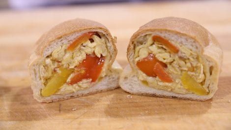 Pepper & Egg Sandwich on Bambino Roll