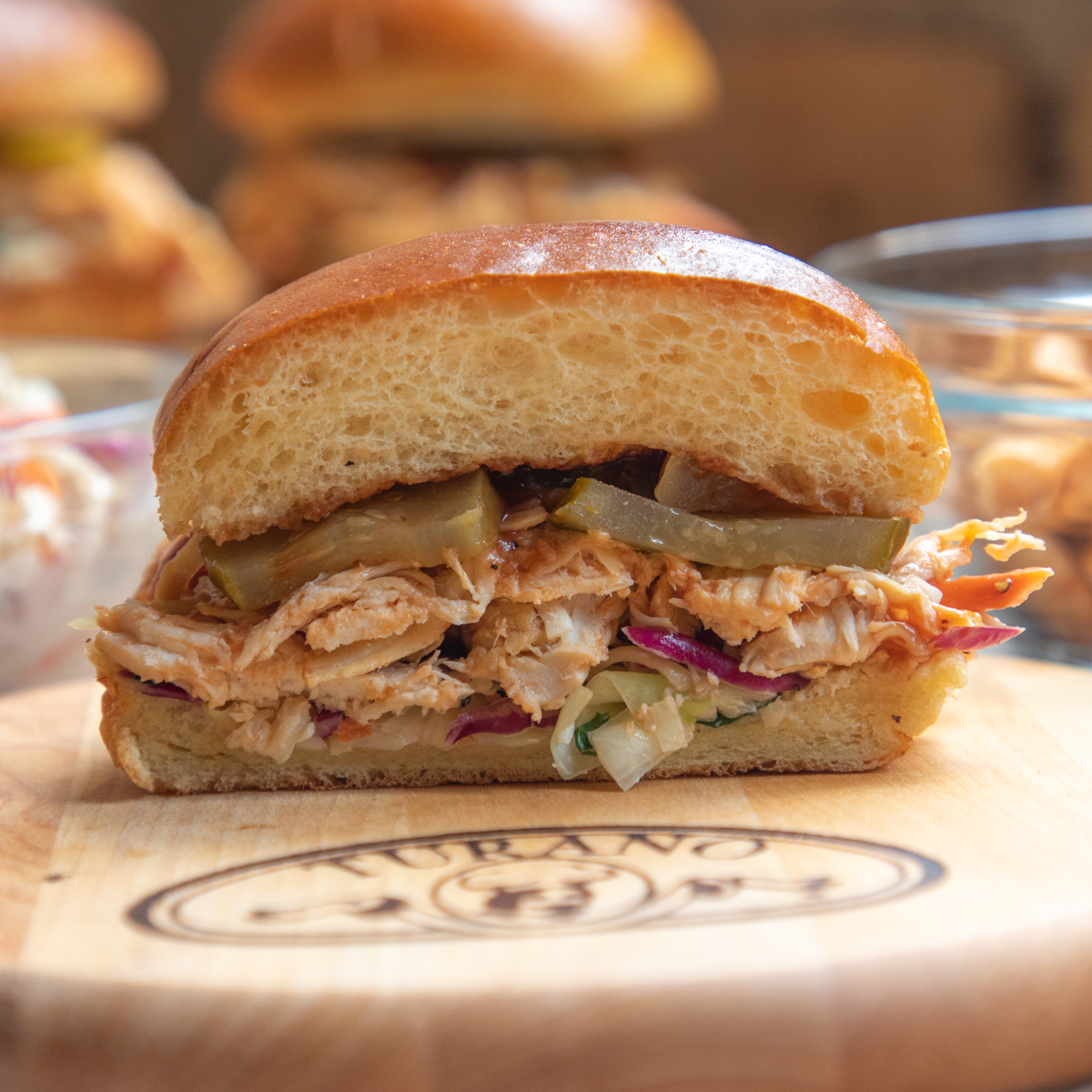 Pulled Buffalo Chicken Sandwich • Turano Baking Co