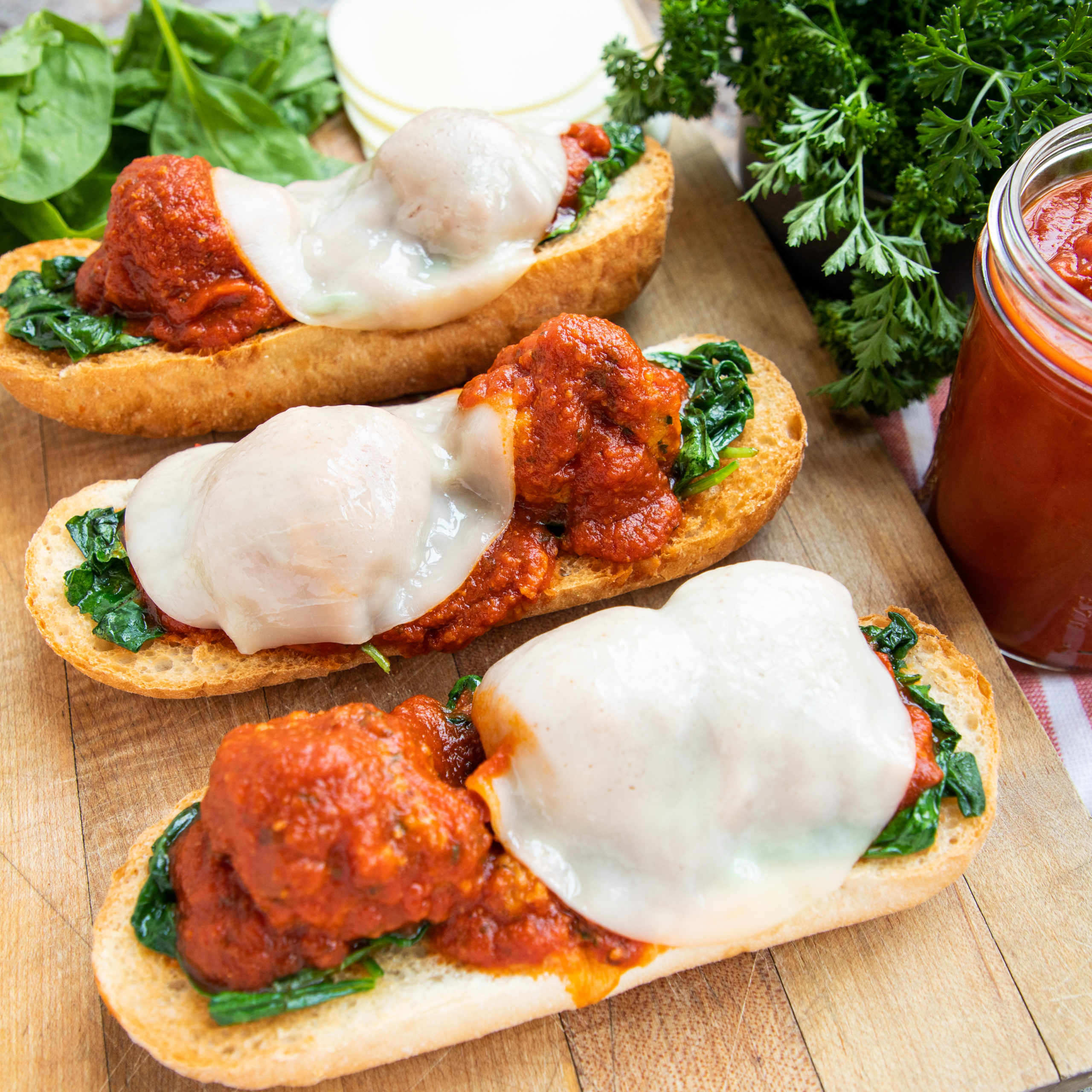 OpenFaced Meatball Sub • Turano Baking Co