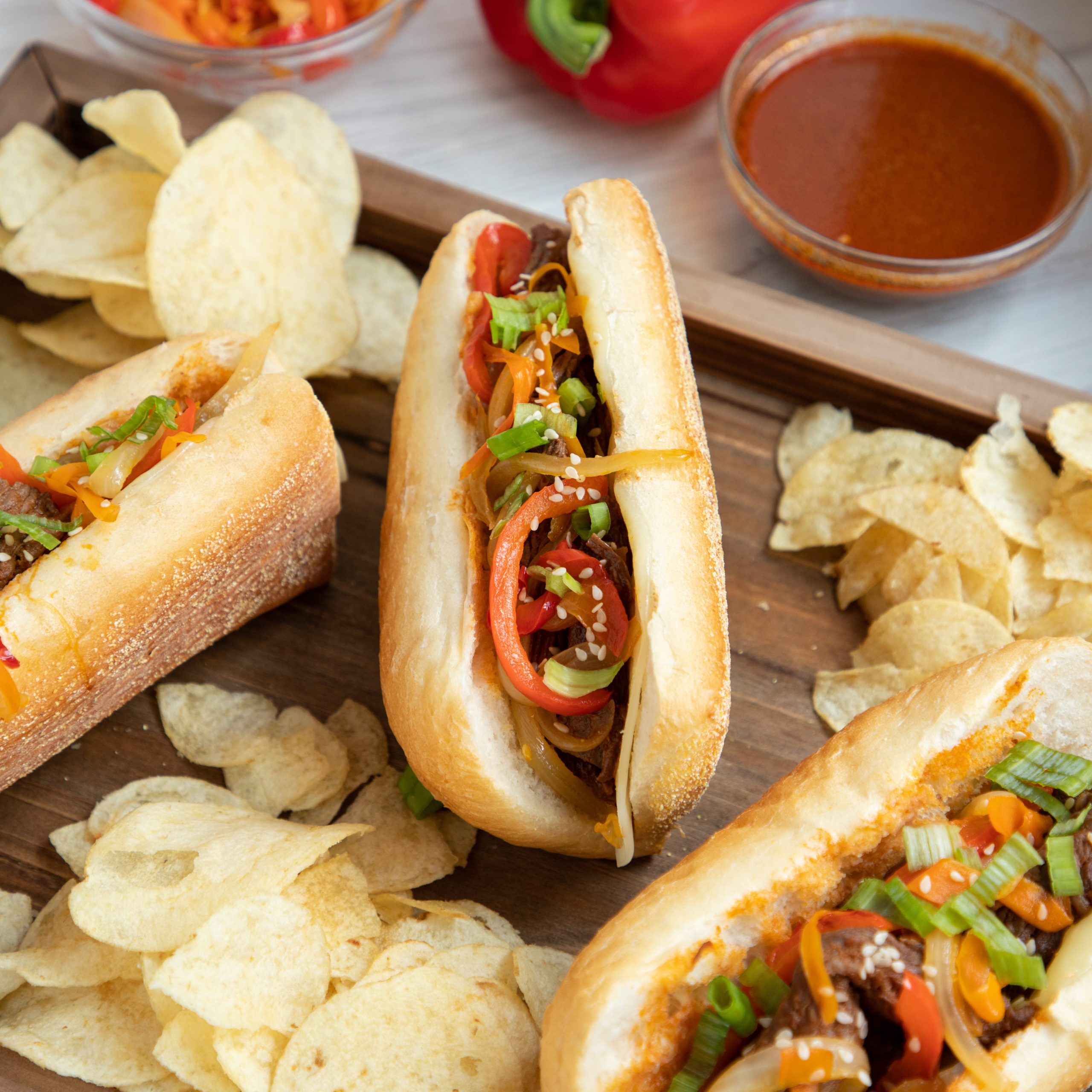 Korean Beef Sandwich with Gochujang Dipping Sauce • Turano Baking Co