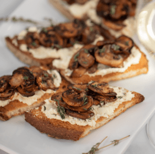 Garlic Mushroom Herb Crostini