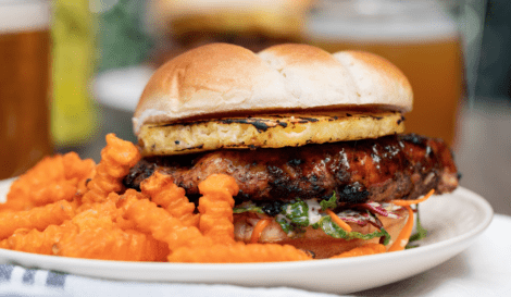 Jerk Chicken Pineapple BBQ Sandwich