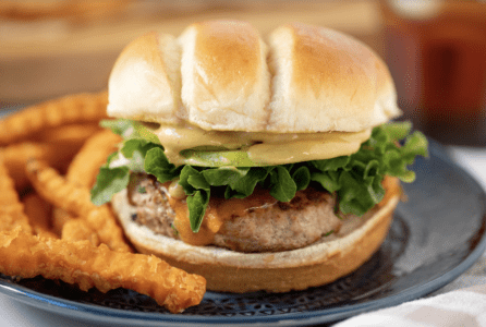 Apple, Cheddar Turkey Burgers
