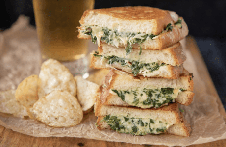 Spinach Artichoke Grilled Cheese