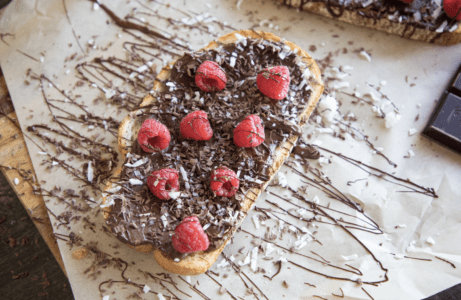 Chocolate Avocado Mousse Toast