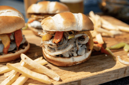 Grilled Philly-Style Burger