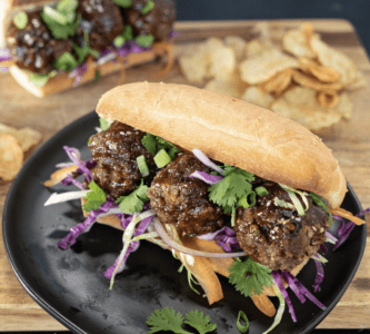 Hoisin Meatball Sandwich