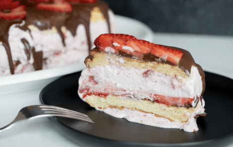 Chocolate Strawberry Ice Cream Cake