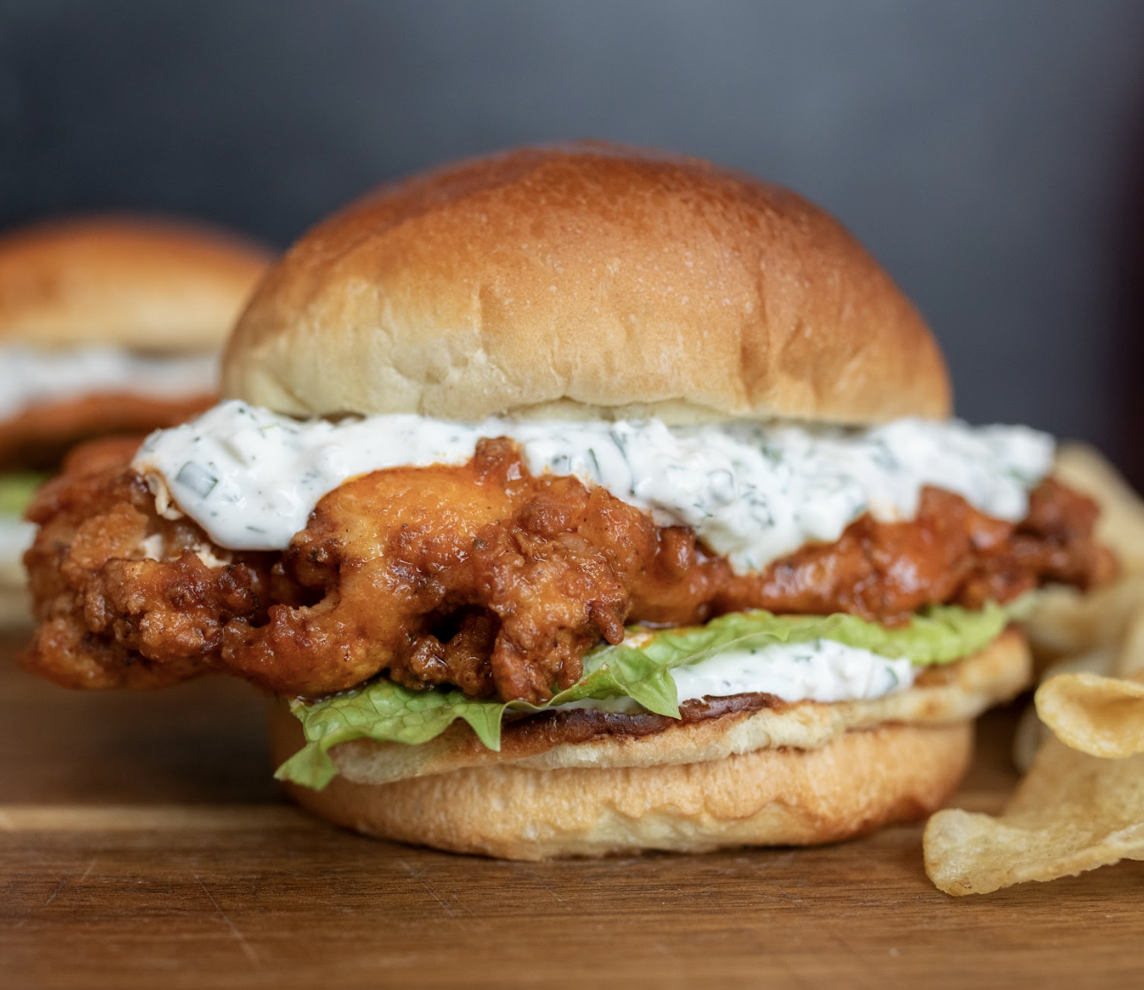 Crispy Fried Buffalo Chicken Sandwich -