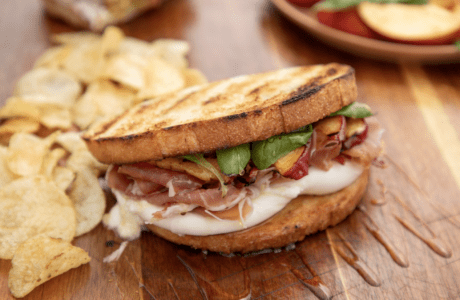 Grilled Peach & Prosciutto Sandwich