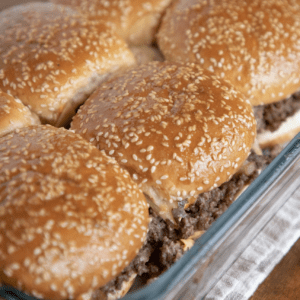 Baked Chopped Cheeseburger Sliders