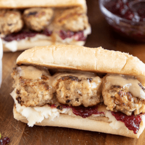 Thanksgiving Meatball Sandwich