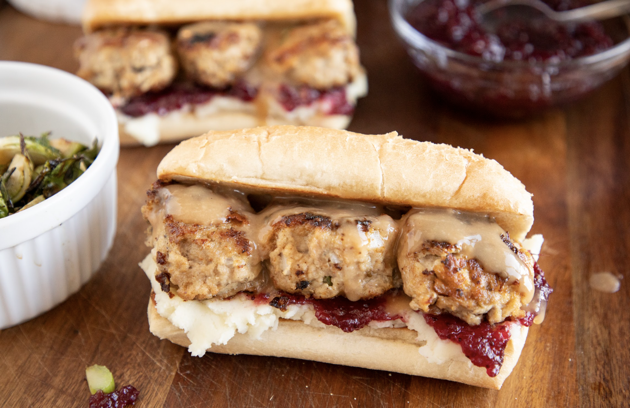 Thanksgiving Meatball Sandwich