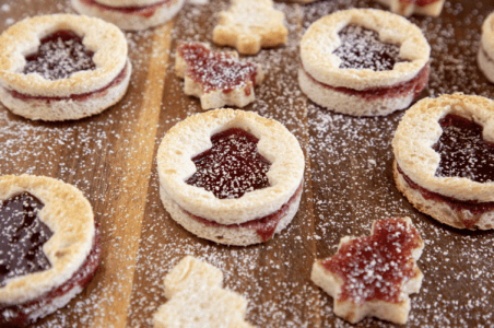 Raspberry Jam Sugared-Sandwich