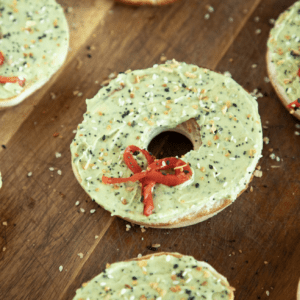 Avocado Holiday Wreath Toast