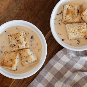 Creamy Garlic Bread Soup