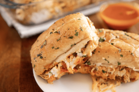 Cheesy Buffalo Chicken Sliders