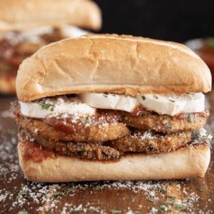 Crispy Eggplant Parmesan Sandwich