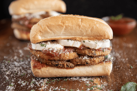 Crispy Eggplant Parmesan Sandwich