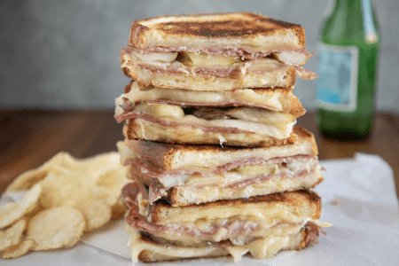 Pickle Salami Grilled Cheese