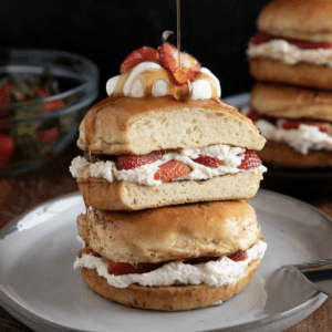 Strawberry Stuffed Brioche French Toast