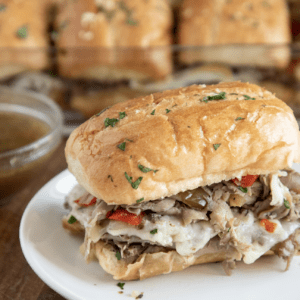 Garlic Bread Italian Beef Sliders